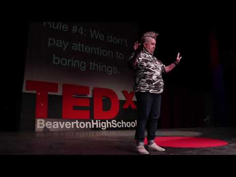 Jimi Fosdick speaking on the TEDx stage
